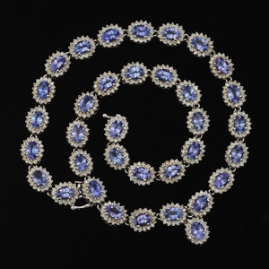 Ladies' Tanzanite and Diamond Necklace