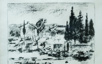 Ardengo Soffici © (Rignano sull'Arno , 1879 - Vittoria Apuana , 1964), Landscape