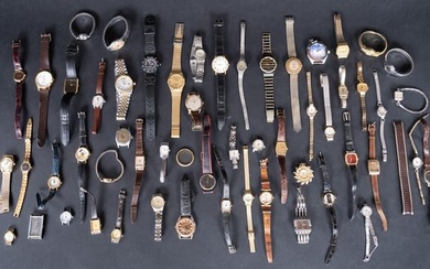 Large Vintage Wristwatch Lot Over 50