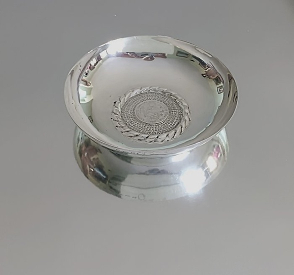 Large size "1868 Un Sol" coin bowl - .925 silver - Peru - First half 20th century