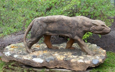 Life Sized Cast Stone Panther