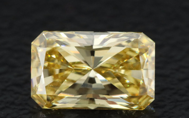 Loose 1.01 CT Lab Grown Fancy Intense Yellow Diamond