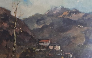 Lorenzo Gignous (1862-1958) - Paesaggio lombardo