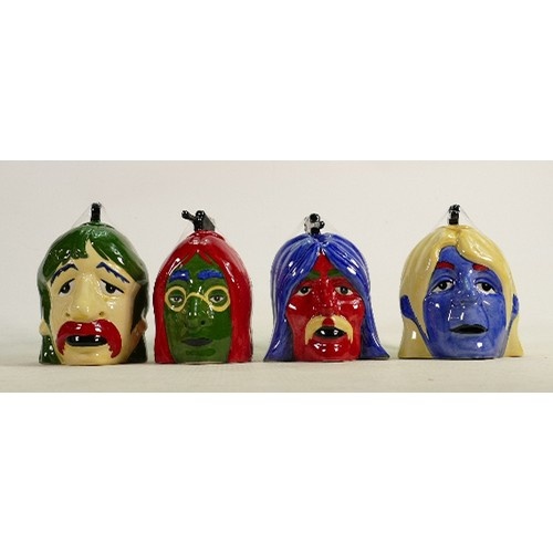 Lorna Bailey set of 4 Andrew Warhol Beatles character jugs