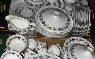 Lot details A Royal Doulton Burgundy pattern part dinner and...