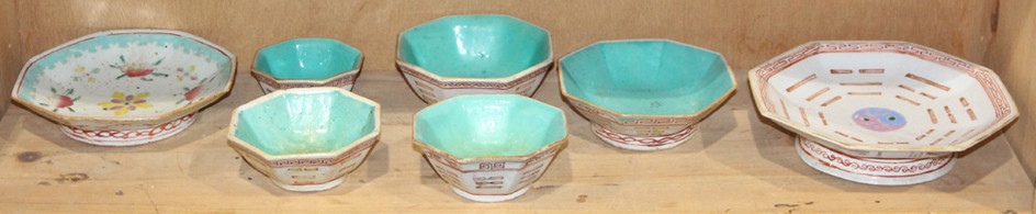(Lot of 7) A group of Chinese famille-rose bowls and footed dishes