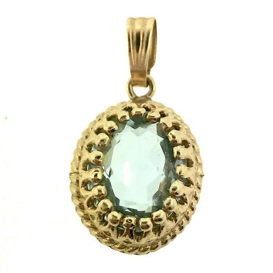 Lovely 14K Yellow Gold Charm Pendant with Gorgeous