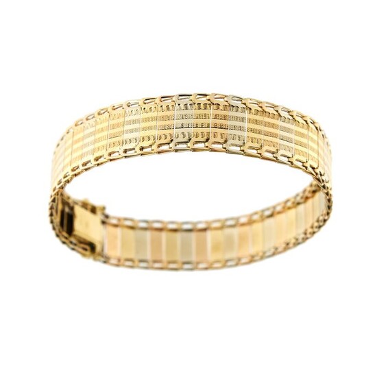Made in Italy - 18 kt. Pink gold, White gold, Yellow gold - Bracelet