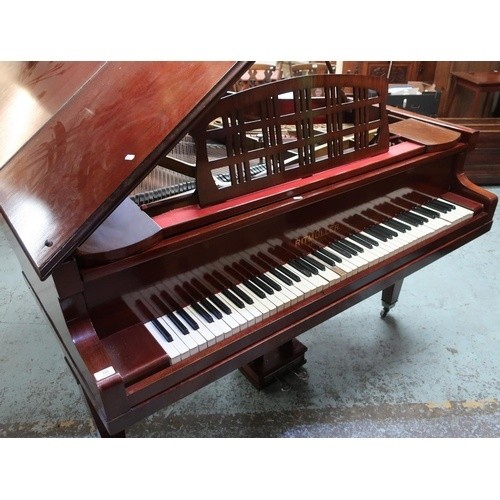 Mahogany cased overstrung baby grand piano by Ritmuller
