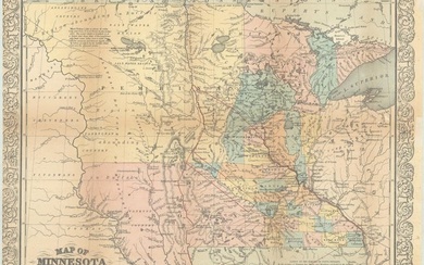 "Map of Minnesota Territory by J.H. Young", Desilver, Charles