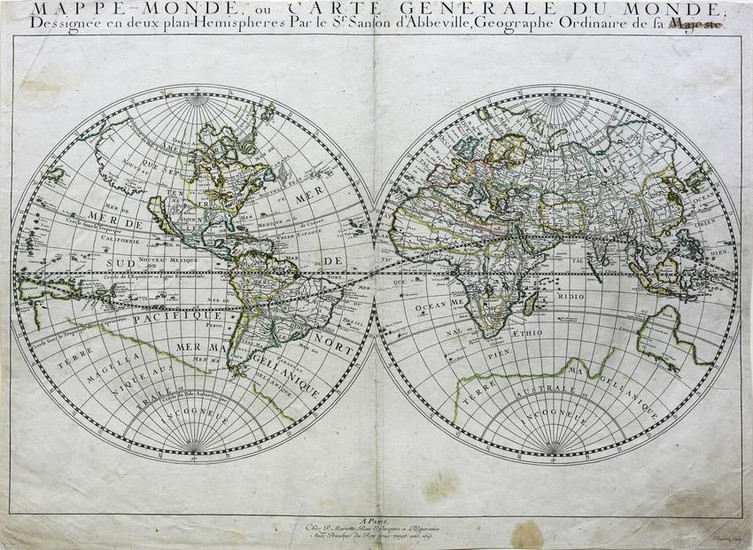 Mariette World Map, 1651