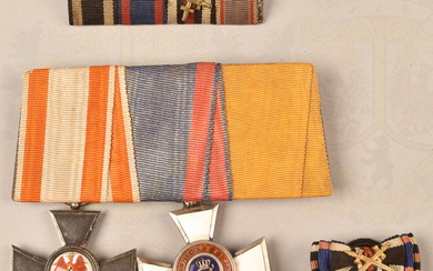 Medal clasp Prussia/Oldenburg with 3 awards incl. Order of the Red Eagle