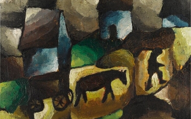 Mensch, Pferd, Wagen (Man, horse, wagon), Arthur Segal