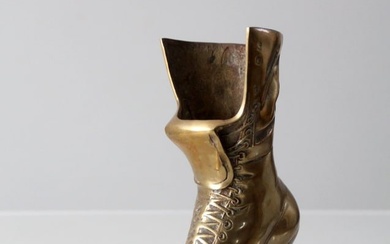 Mid-Century Brass Boot Vase
