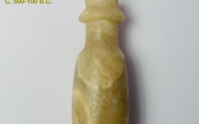 Middle East Alabaster - Alabaster khol alabastron- 9.5 cm