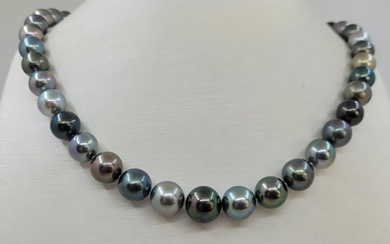 Necklace PSL Certified Aurora Peacock - 8.0x11.5mm Multi Tahitian Pearls