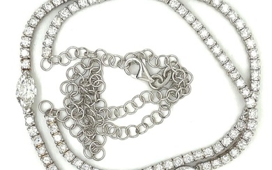 Necklace White gold Diamond