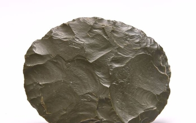 Neolithic Green Jasper Neolithic disc/scraper - 73×60×- mm - (1)