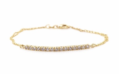 No Reserve Price - 0.55 tcw - 14 kt. Yellow gold - Bracelet Diamond