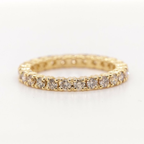 No Reserve Price - 1.12 tcw - 14 kt. Yellow gold - Ring Diamond