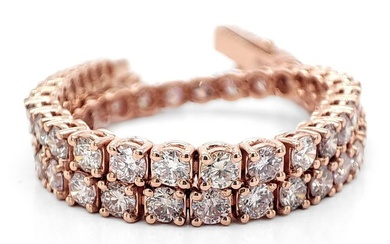 No Reserve Price - 4.92 Carat Pink Diamonds Bracelet - Bracelet - 14 kt. Rose gold
