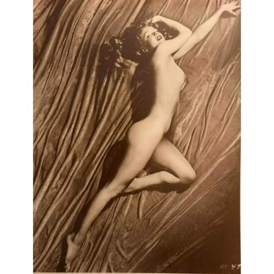 Nude Marilyn Monroe Sepia Photo Print