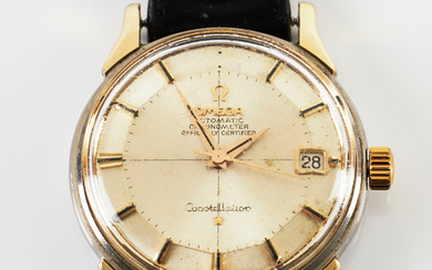 OMEGA, wristwatch, Constellation, gold on steel, approx 1965.