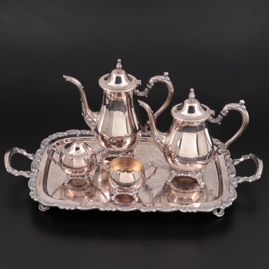 Oneida "Du Maurier" Silver Plate Tea Service Set, 1967–2004
