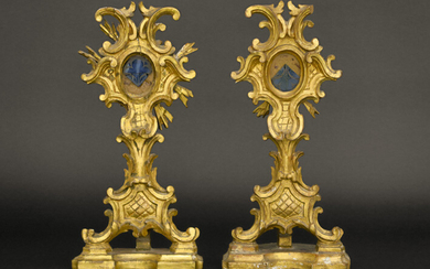 Pair of 17°/18° century, probably Flemish monstrances in...