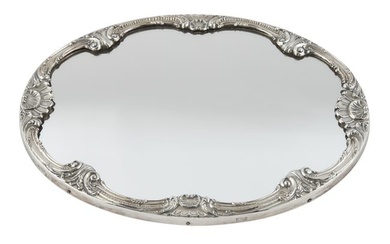 Peruvian Sterling Silver Mirrored Dresser Tray Camusso, 20th century