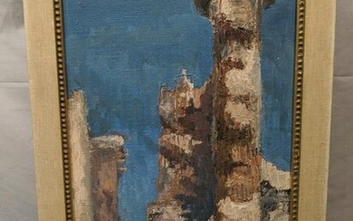 Peter Hirsch Impressionist Oil Painting of Ruins