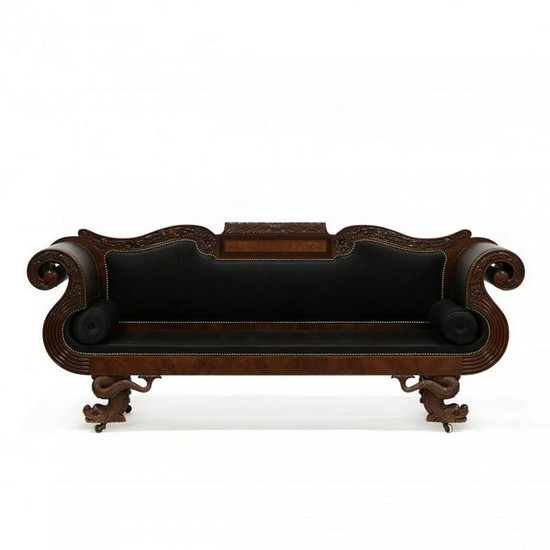 Philadelphia Classical Carved Mahogany Sofa