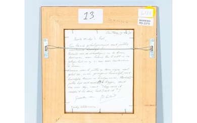 Philp Akkerman (1957) - Potlood op papier - Zelfportret (recto) en brief aan Rob Scholte...