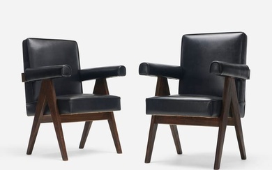 Pierre Jeanneret, Committee armchairs from Chandigarh, pair