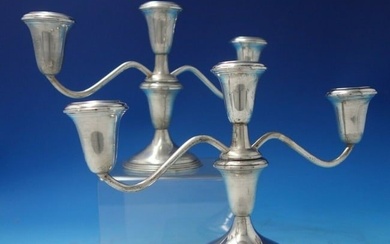 Pointed Antique by Reed Barton Dominick Haff Sterling Silver Candelabras