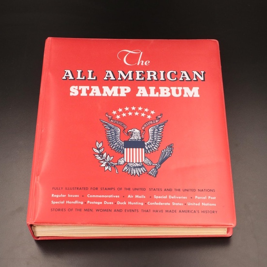 Postage Stamp Collection in Minkus "All American Stamp Album"