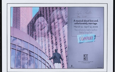 Poster for a 2006 revival of Company signed by Stephen Sondheim and George Furth