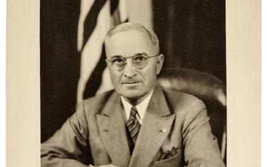 President Truman | Signed photo, inscribed to Clement Attlee, undated