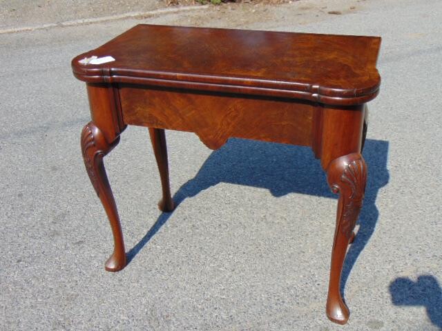 Queen Anne Style Mahogany Game Table, 19th century.