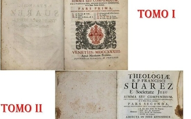 R P Francisci Suarez - Theologiae R P Francisci Suarez E Societate Jesu Summa Seu Compendium - 1733