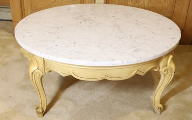 ROUND MARBLE TOP TABLE