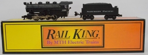Railking O gauge Northern Pacific 0-8-0 switch engine and tender in OB 30-1124-1