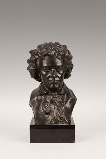 Raphaël NANNINI (XIX-XX) Beethoven Buste... - Lot 475 - Gros & Delettrez
