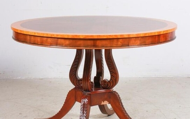 Regency style mahogany banded center table