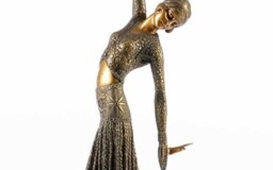 Reproduction Bronze Art Deco Figure.