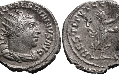Roman Empire Valerian I AD 253-254 AR Antoninianus About Very Fine