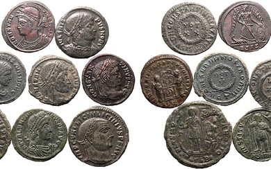 Roman Empire Various Emperors 3rd-4th centuries AD Billon/Bronze 10 x BI/AE Denominations Very Fine - About Extremely Fine