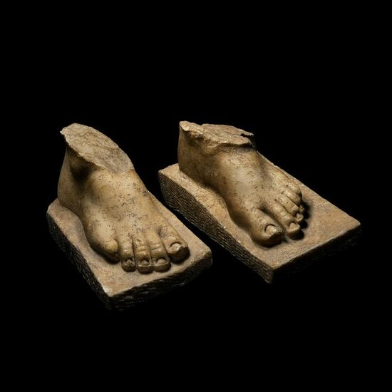 Roman Marble Statue Foot Pair
