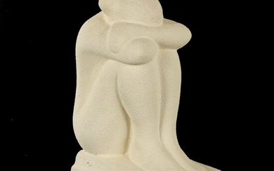 Royal Haeger Pottery Nude Woman Resting on Her Knees Sculpture, 1998