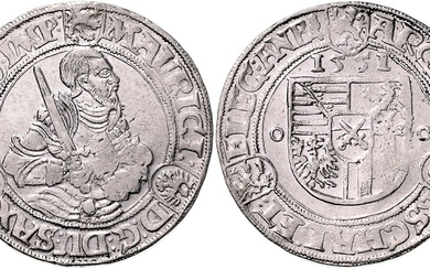 SACHSEN, Moritz, 1541-1553, Taler 1551, Annaberg